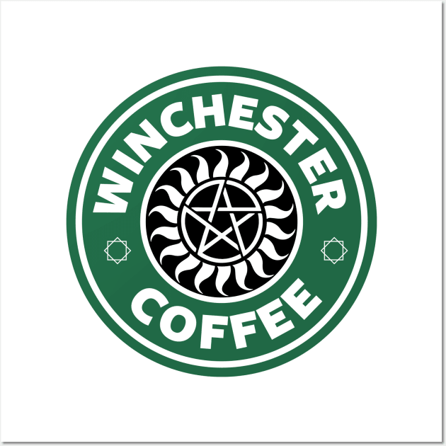 Supernatural Winchester Coffee Wall Art by Rebus28